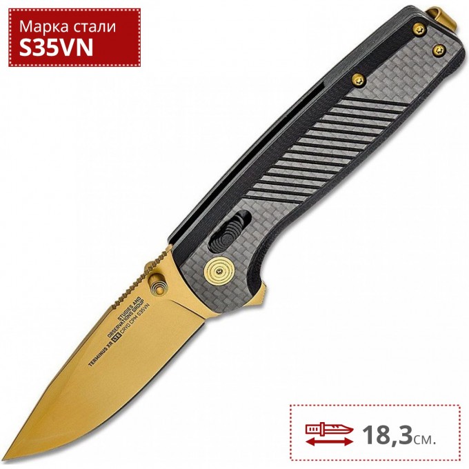 Нож SOG TERMINUS XR LTE CARBONE GOLD TM1033 SG_TM1033 Нож SOG TERMINUS XR LTE CARBONE GOLD TM1033 SG_TM1033